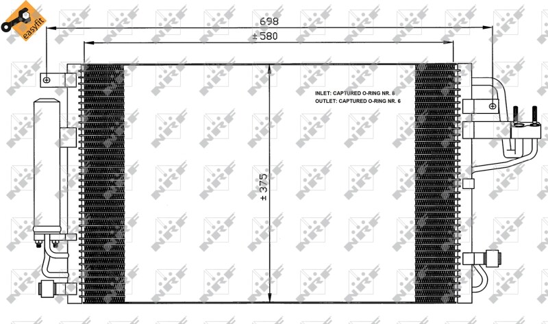NRF 35600 Condenser, air conditioning for HYUNDAI,KIA