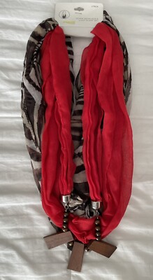 Capelli New York 2 Pack Loop Scarves Scarf Necklace Multiple Ways to Wear NWT
