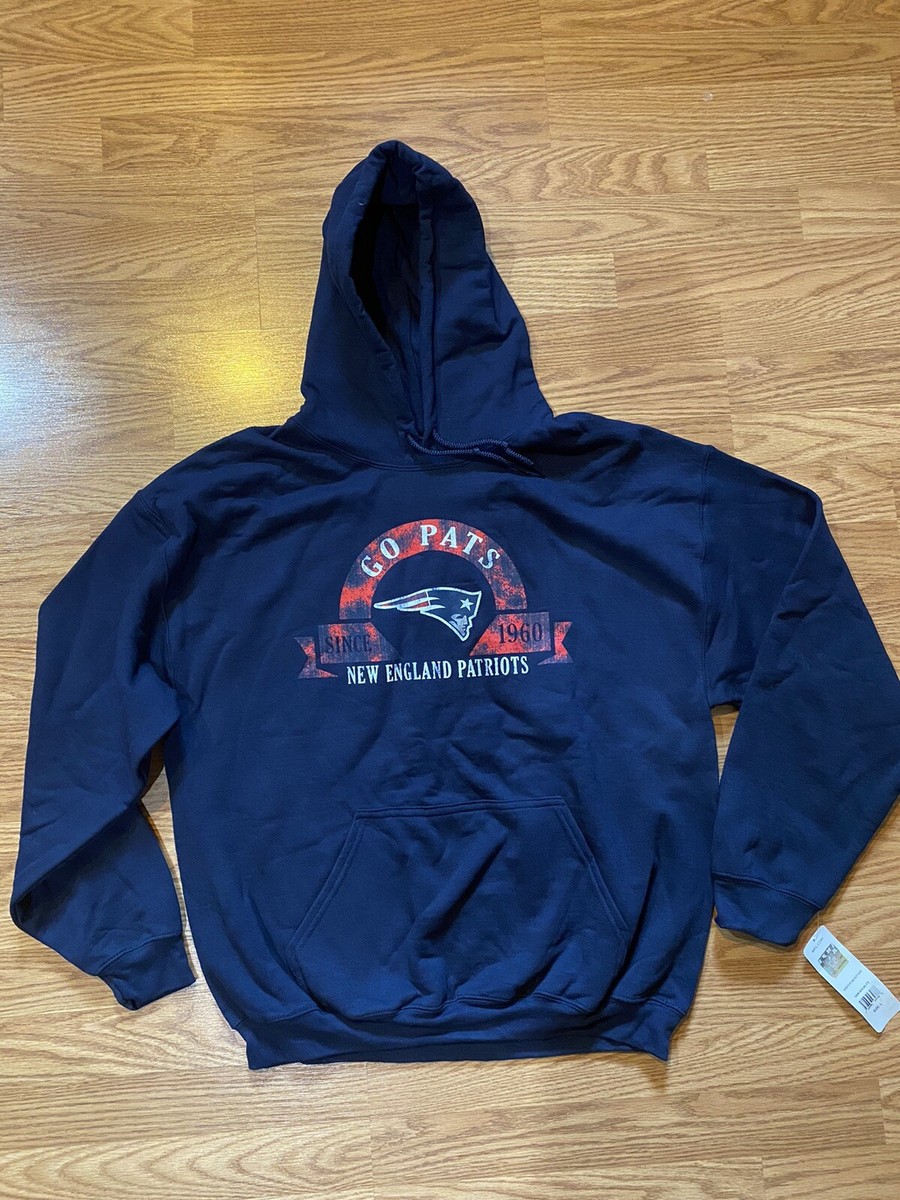 NFL New England Patriots Pullover Hoodie Sweatshirt Mens Size