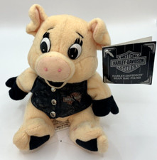 Harley Davidson Rachet The Hog Stuffed Bean Bag Plush Animal 1997 pig 5" tall