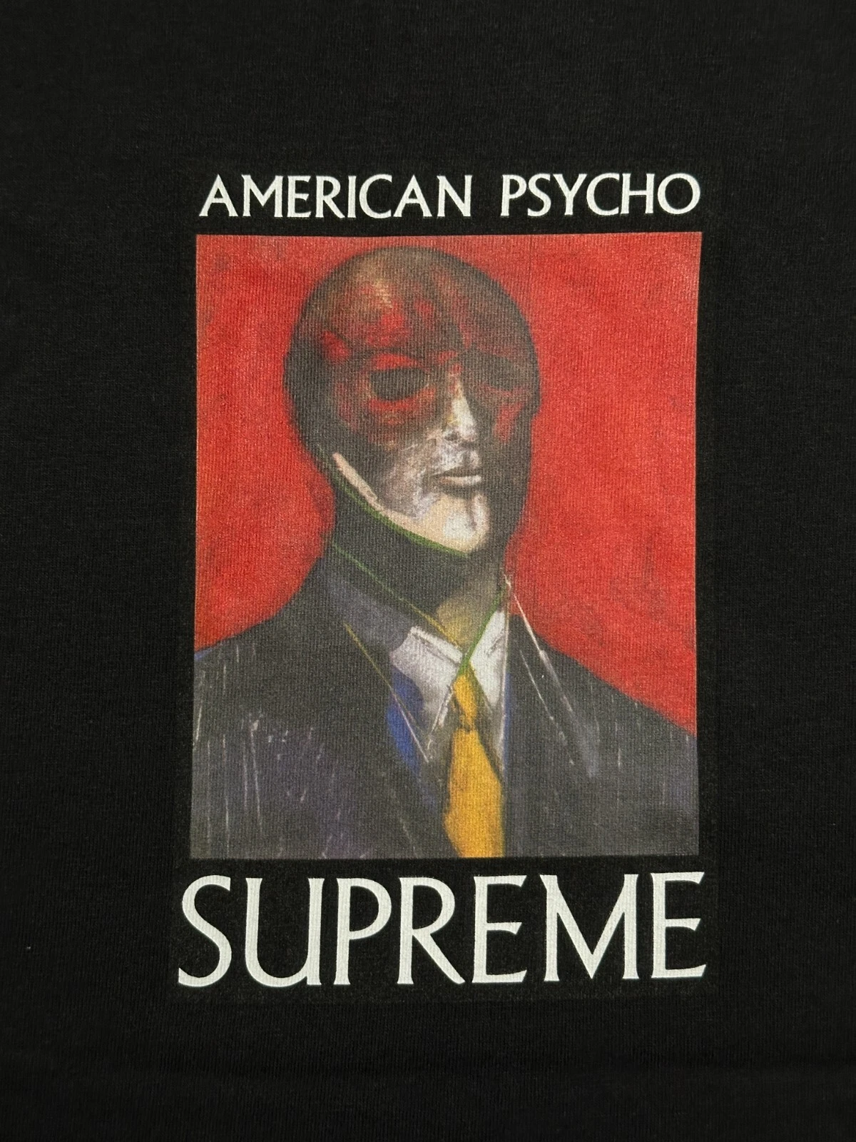 SUPREME AMERICAN PSYCHO TEE (NOIR) (XL) FW23 BANDANA CAMO BOX LOGO T SHIRT