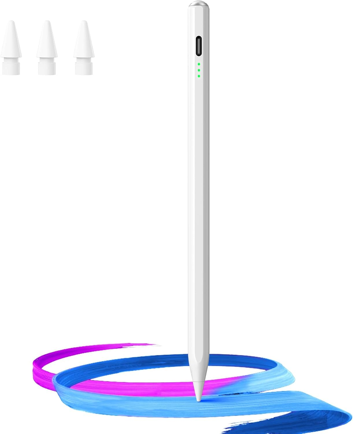 iPad Stylus Pen (2018-2025) - Fast 13-Min Charge, Tilt & Palm Rejection, Precision Drawing