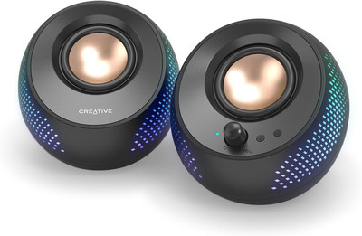 CREATIVE Pebble X 2.0 USB-C Computer Lautsprecher mit anpassbarer RGB-Beleuchtung, Up