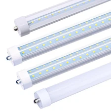 16 Pack 45W 72W T8 8FT LED Tube Light Bulb Garage FA8 Single Pin LED Shop Lights