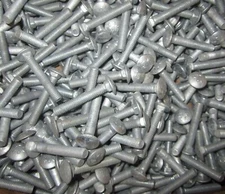 100pc Galvanized Carriage Bolts 5/16-18 x 2-1/2 With Flats, Locks, & Hex Nuts