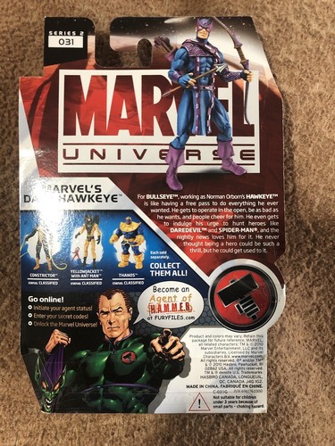 Marvel Universe Marvel's Dark Hawkeye Serie 2 #031 klassifizierte Datei Hasbro 2010 - Bild 4 von 4