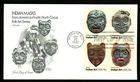 AMERICAN INDIAN MASKS SET 1980 ARTMASTER CACHET FDC  VF UNADDR