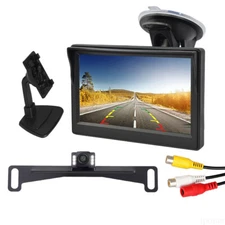 5'' Rear View Monitor License Plate Backup Reversing Camera 6 LED Night Vision