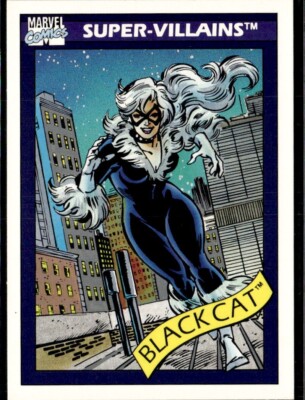 1990 Marvel Comics Super Villains Black Cat #72 Trading Card