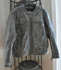 Hot Leathers Motorcycle Zip Out Lining Brown Leather Jacket Mens Sz. XL