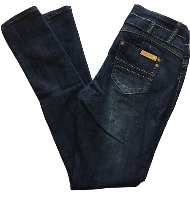 Queen Jeans Women s Size 11 Juniors Dark Wash Stretch Denim Blue /B8
