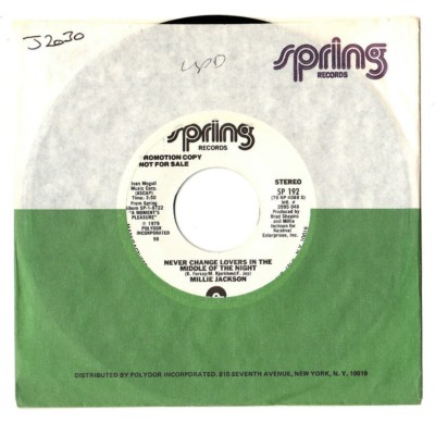 MILLIE JACKSON - NEVER CHANGE LOVERS ECT. U.S.ORIG SOUL/FUNK 7'' PROMO & CO/SL.EX
