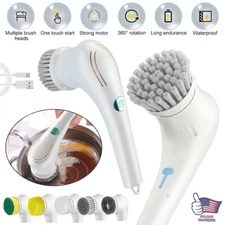 5 IN 1 Electric Spin Scrubber Cordless Power Cleaning Brush Rechargeable Cleaner