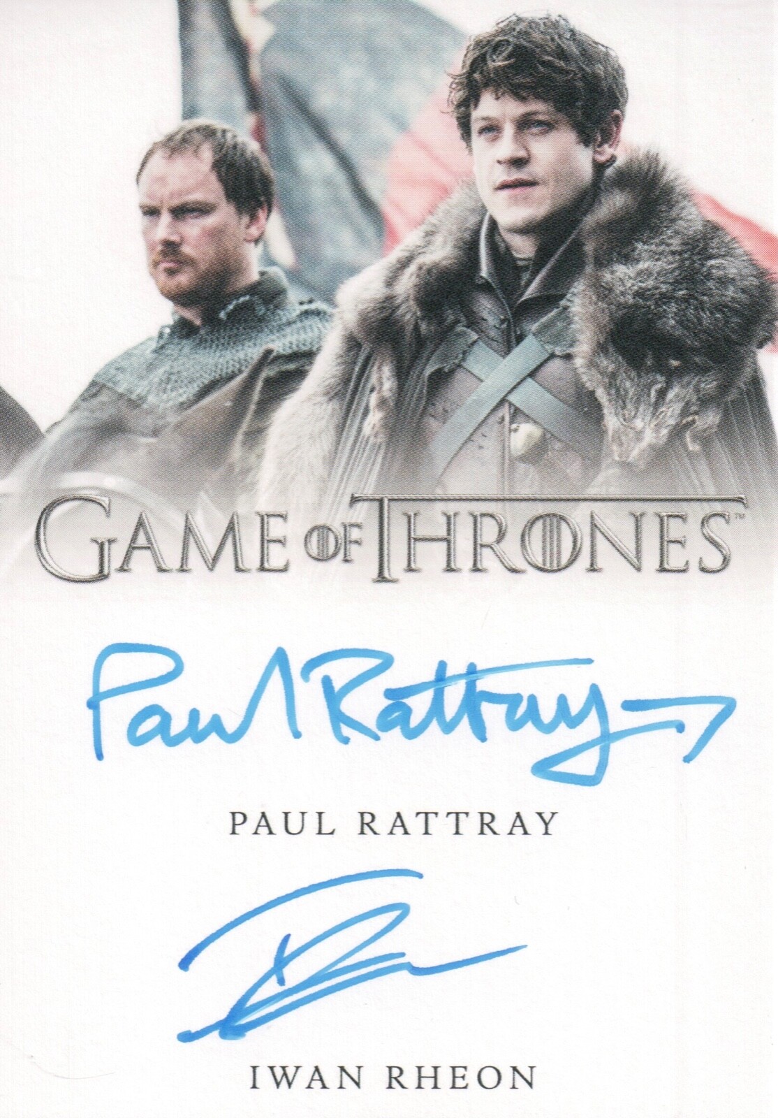 Game of Thrones Iron Anniversary 1, Rattray / Rheon Dual Autograph Card