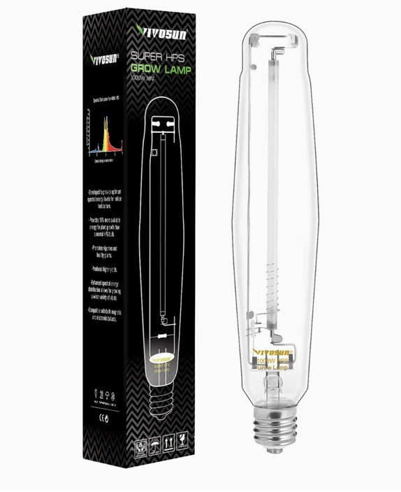 VIVOSUN 1 Pack 1000 Watt High Pressure Sodium HPS Grow Light Bulb Lamp 2100k