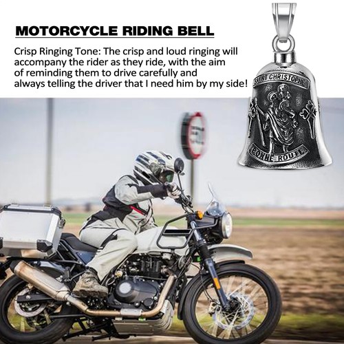 St. Christopher Guardian Bell Motorrad Lucky Bell Edelstahl Ride Bell - Bild 7 von 12