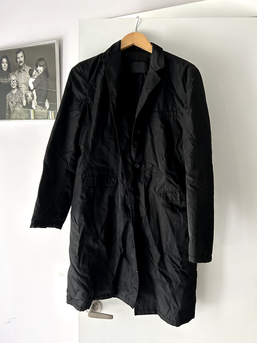 Prada Nylon Raincoat Vintage (Black; Size 42; Pre-Owned) | eBay Prada Nylon Raincoat Vintage (Black; Size 42; Pre-Owned) | eBay