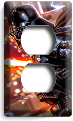 DARK SIDE DARTH VADER FLAME SWORD STAR WARS OUTLET WALL PLATE GEEK ROOM HD DECOR