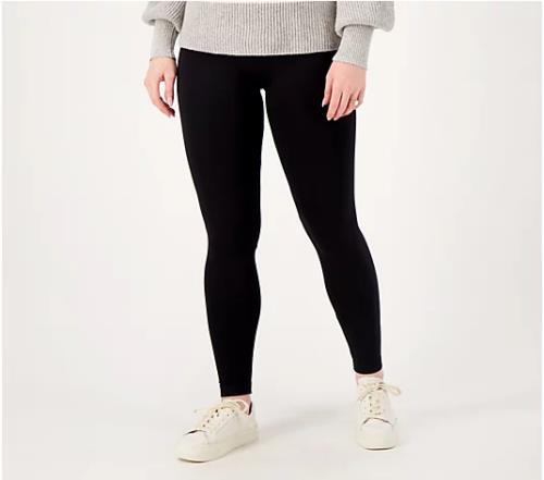 Breezies Seamless Tummy Smoothing Legging (Black, Size: 1X) A553904