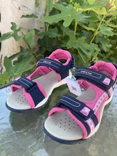 NEW Geox Kids J Borealis Girls Sandal Size US 3.5 /EU 35 Navy Fuchsia