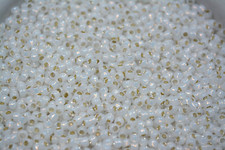 Toho Seed Beads 11/0 - Silver-Lined Milky White