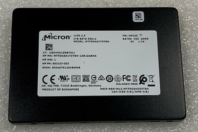 HP ZBook 15 G5 L68868-001 1 TB Mikron Solid State Drive SSD SATA MTFDDAK1T0TBN