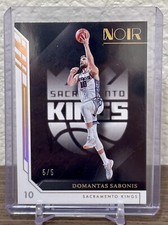 DOMANTAS SABONIS # 5/5 2022-23 Noir Holo Gold Parallel Association Edition No 32