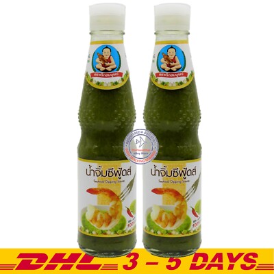 Dek Som Boon Healthy Boy Seafood Dipping Sauce Thai Chili Glass Bottle 335g x 2