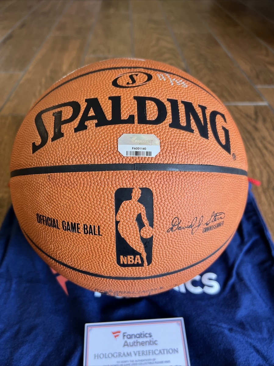 PATRICK EWING Signed Spalding Official Game Ball Basketball HOF08
