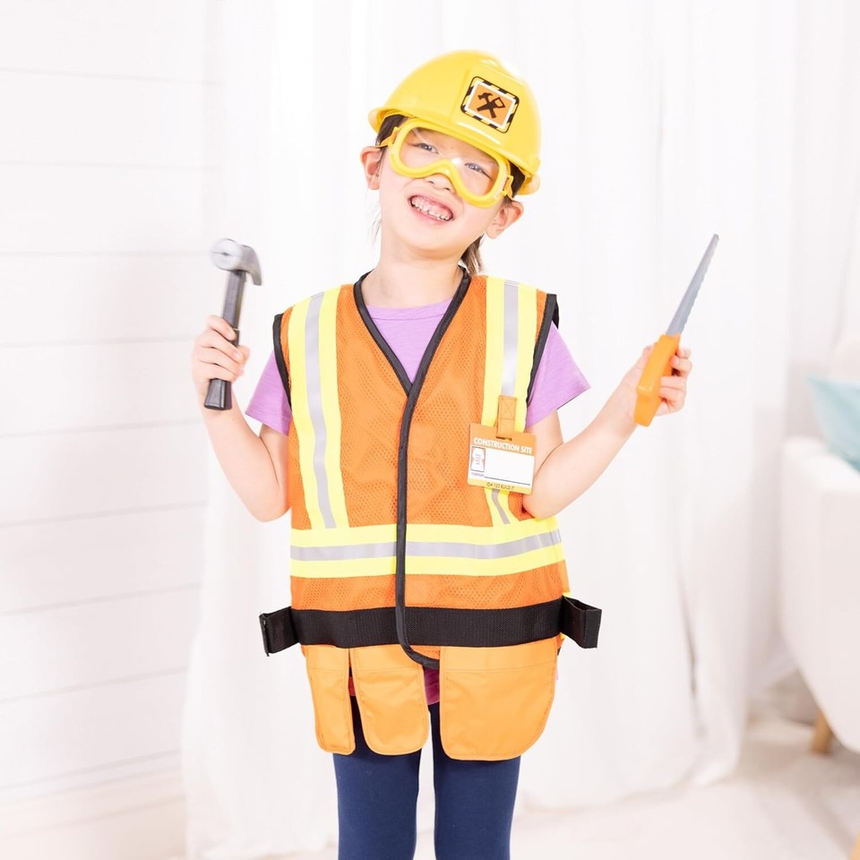 Child's Construction Worker Costume Perfect for Halloween eBay