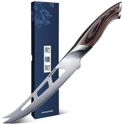 HOSHANHO Cheese Knife 5 Inch, Professional Japanese Cheese Knives for Cheesee &