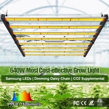 Phlizon BA4000 640W LED Grow Light Bar Samsung Full Spectrum Commercial Grow CO2