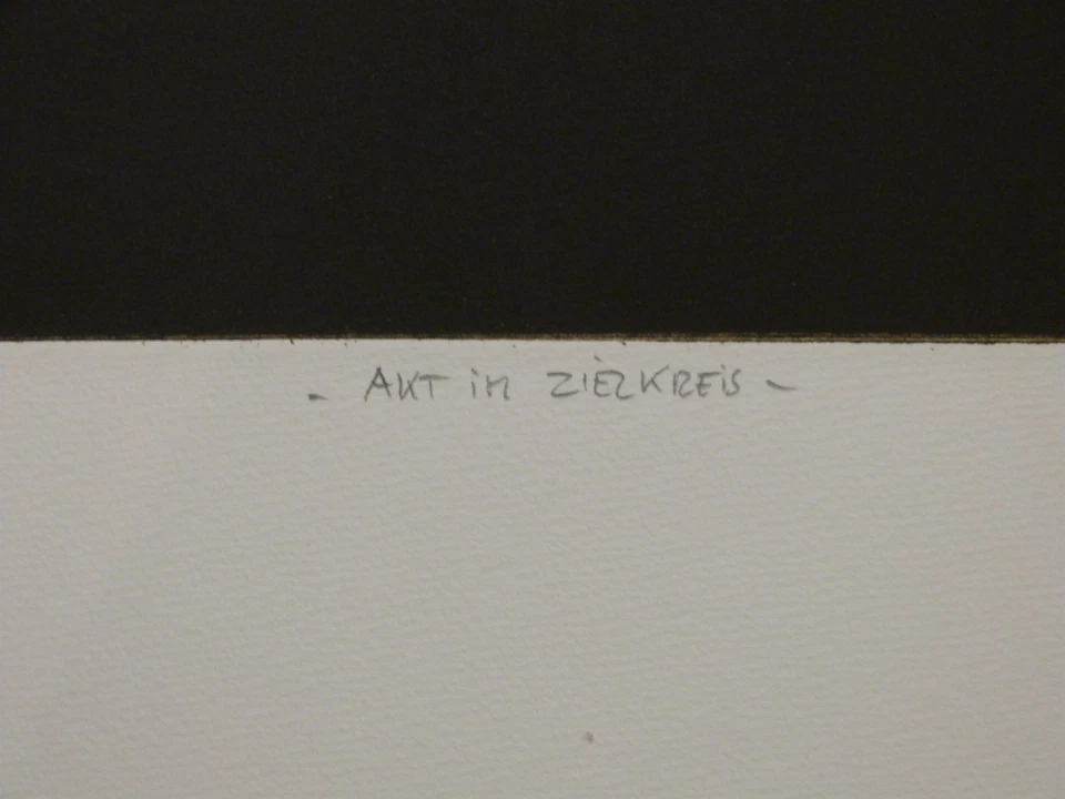 Klaus Böttger 1942-1992 Farbradierung "Akt im Zielkreis" Ungerahmt - Bild 3 von 4