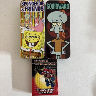 SpongeBob Friends 2004 Two-Pack Watches New In Box -Transformers Playing Cards