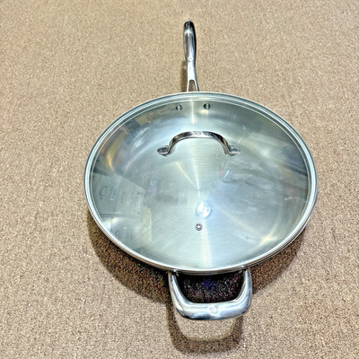 Swiss Diamond Stainless Premium Steel Chef s Fry Pan With Lid 13 inches diametr