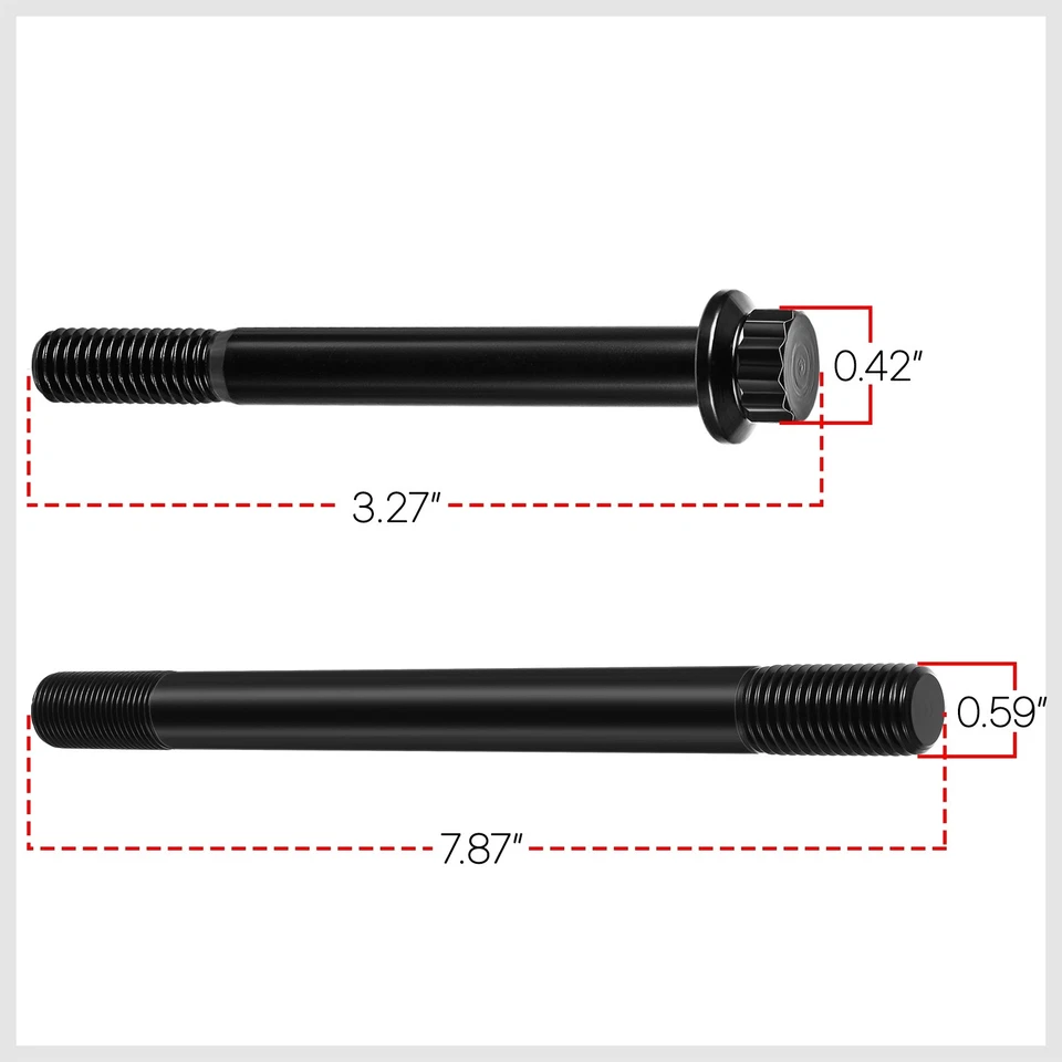 Fits 2008-2010 Ford F250-550 SD PowerStroke 6.4L 12-Point Cylinder Head Stud Kit - Image 3 of 4
