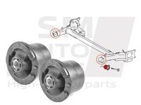 2X Silent Unterfahrgestellblock Hinten Toyota Yaris P13 / Hatchback Van P13