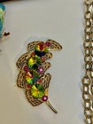 Vintage Jewelry Lot  Art  Nouveau Floral Necklace Micro Mosaic Earrings Heliotro — photo 7