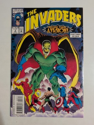 Invaders #3 Captain America Namor Comic Book Marvel Comics 1993