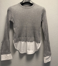 Damen Feinstrick-Pullover Rippstrick Rundhals...
