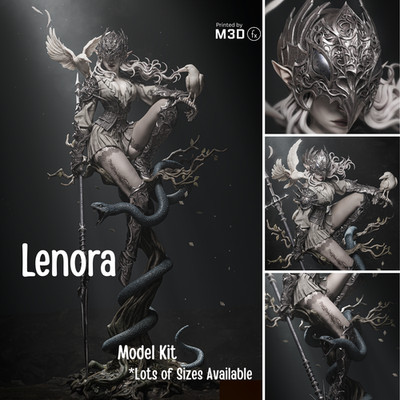 Lenora Queen of Crows 1:6 1:9 1:12 3D Modellbausatz Figur unbemalt ungebaut