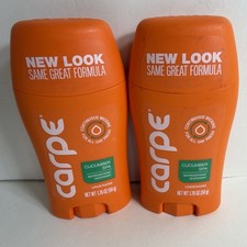 Carpe Antiperspirant Deodorant Underarm CUCUMBER SPA Lot Of 2 1.76oz NEW SEALED