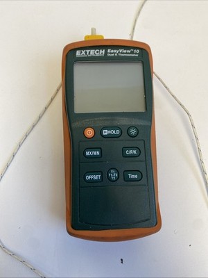 Extech Instruments Easy view 10 Dual K Thermometer- Lightly Tested