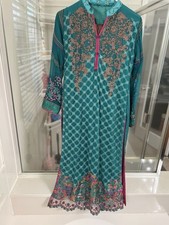 Pakistani/Indian Embroidered Party Wear Designer dress, Green Color, 3 Piece