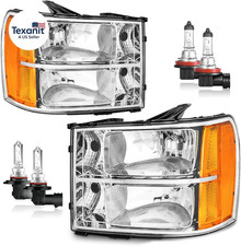 Headlights Assembly for 07-13 GMC Sierra 1500/07-14 Sierra 2500 HD 3500 HD Headl