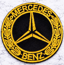 MERCEDES BENZ EMBROIDERED IRON/SEW ON PATCH Patch 3" ROUND FREE SHIPPING