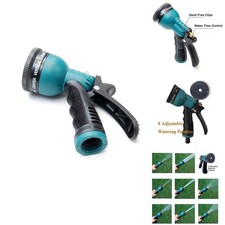 Garden Hose Spray Nozzle 8 Adjustable Patterns High Pressure Water Sprayer