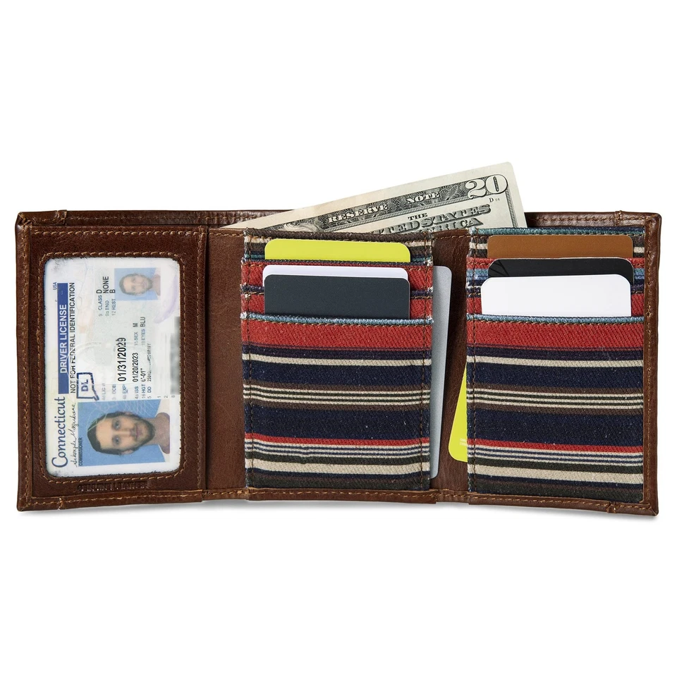Men Pioneer Printed Cotton Trifold Wallet (Assorted Graphics), Leather/Canvas... - Image 4 of 4