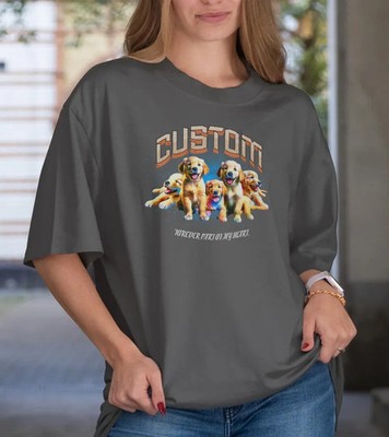 Custom Pet Portrait Comfort Tee Personalized Dog Cat Memorial Gift Shirt