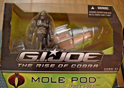 Hasbro GI JOE Rise of the Cobra Mole Pod with Terra-Vipe Great price NEW,SEALED!